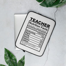 Load image into Gallery viewer, Teacher Facts Laptop Sleeve
