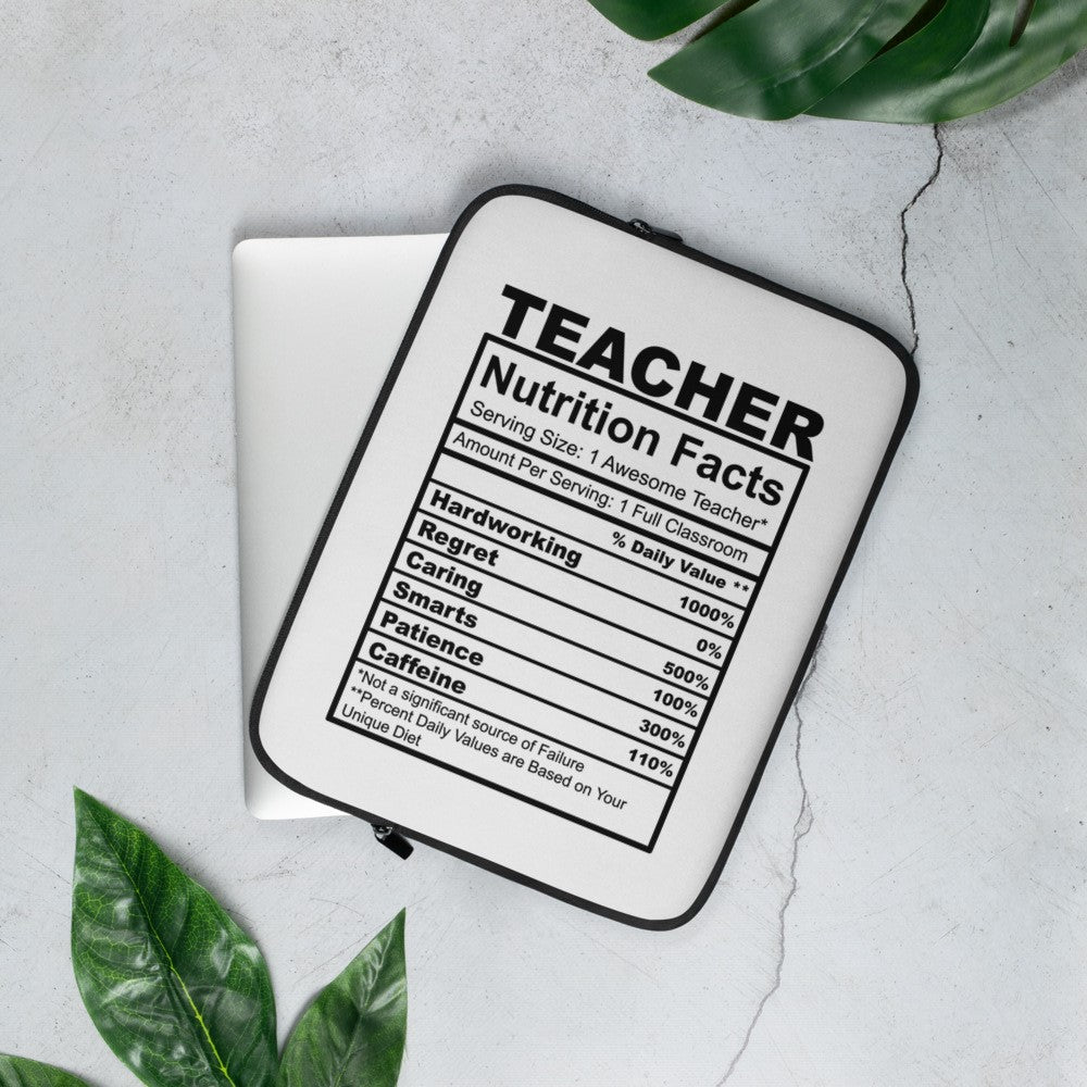 Teacher Facts Laptop Sleeve